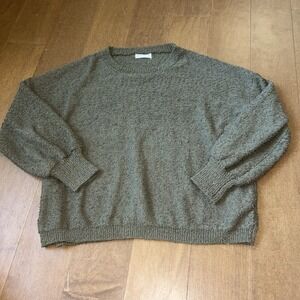 Altar'd State Women's Green V-Neck Cold Weather Sweater M/L (medium, large)